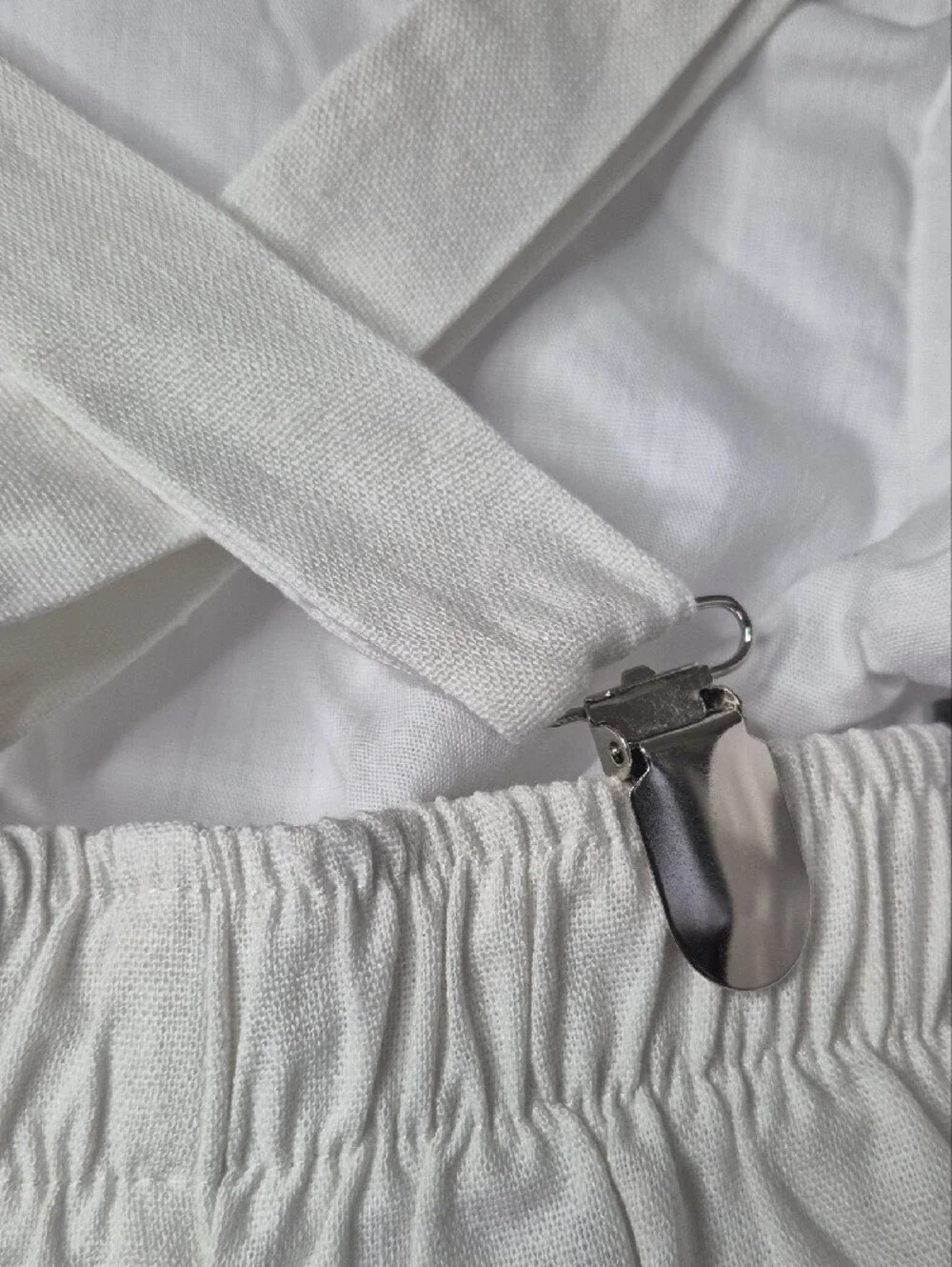 NWT Lito Boys White Christening Baptism Suspender Shirt Shorts Hat 3pcs Set 0-3M